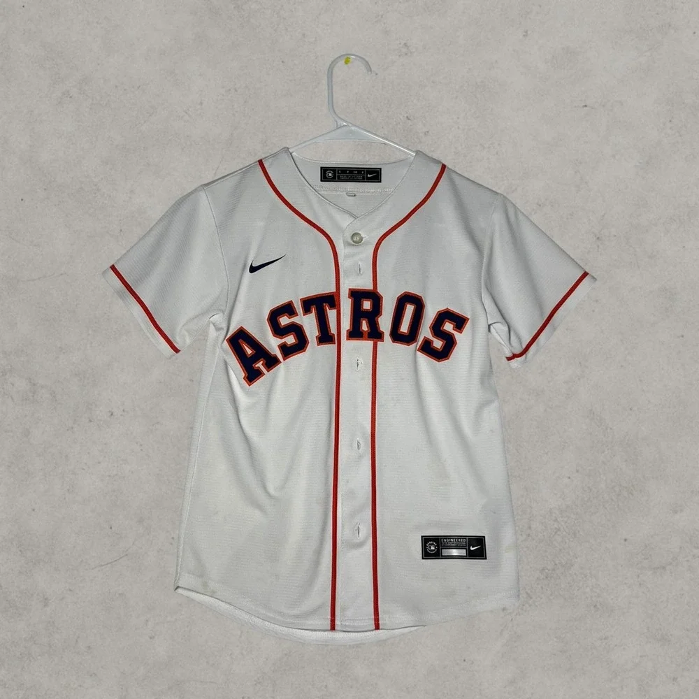 Nike Houston Astros Alex Bregman 2 Baseball Jersey White Youth Small 8 MLB